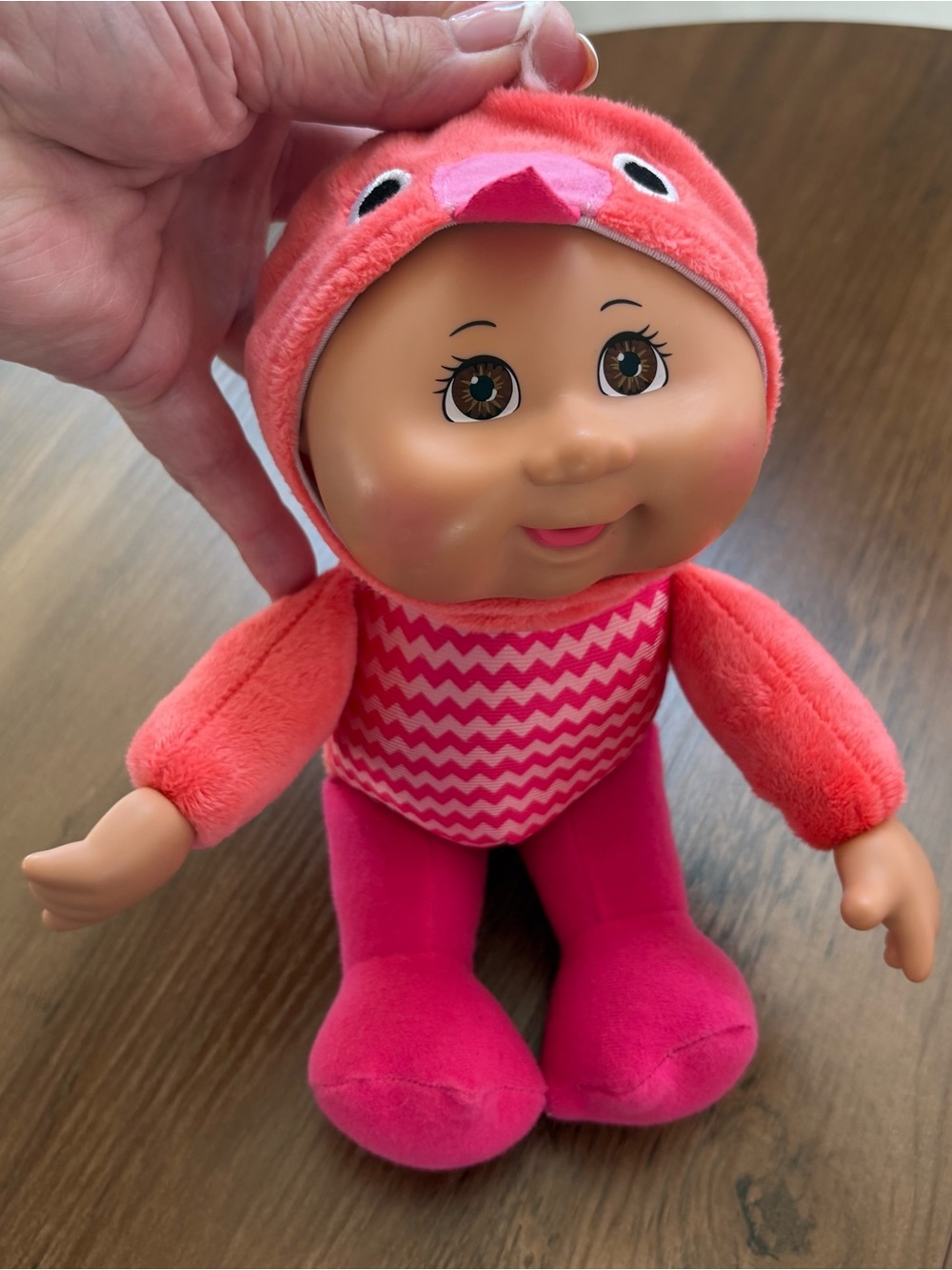 Cabbage Patch Kids Plush in Coral & Hot Pink - Soft Cuddly Toy. INV25/573